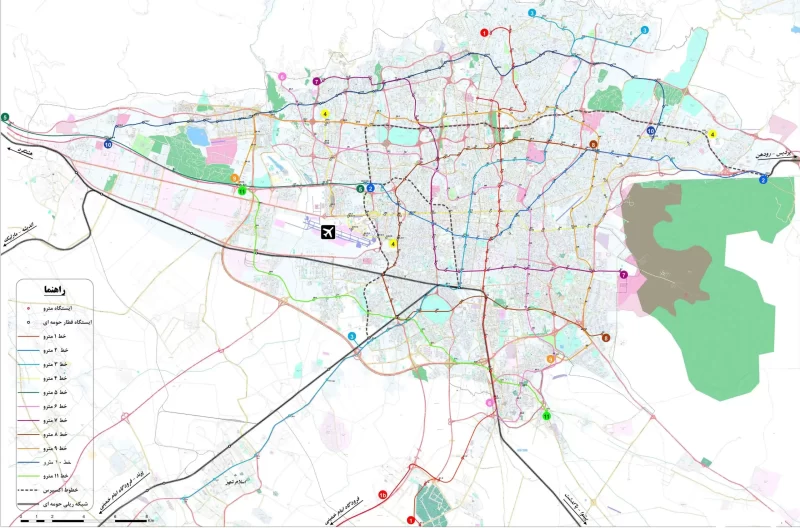 نقشه مترو تهران 1403