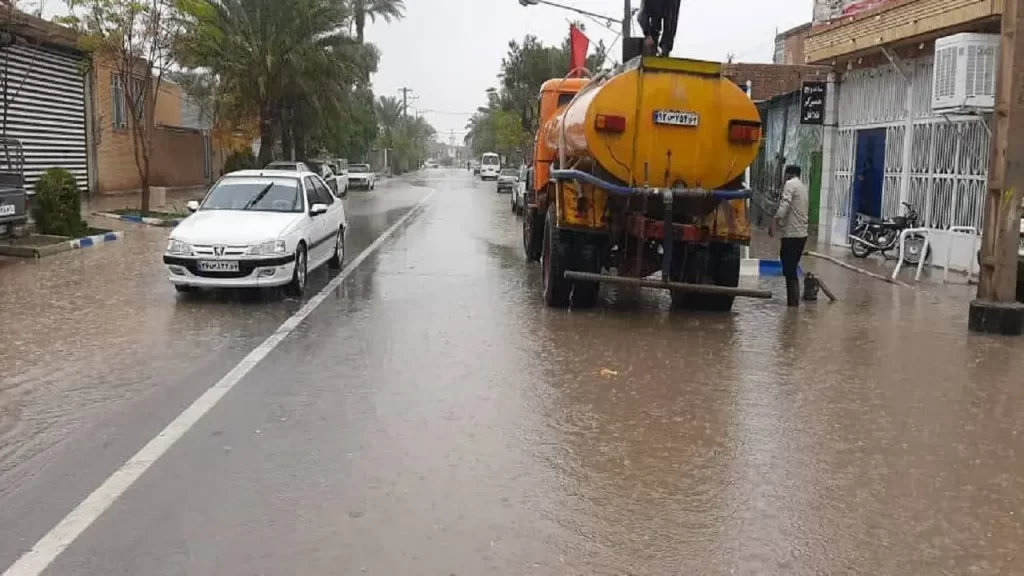 بارش بی سابقه در قطرم بافق یزد