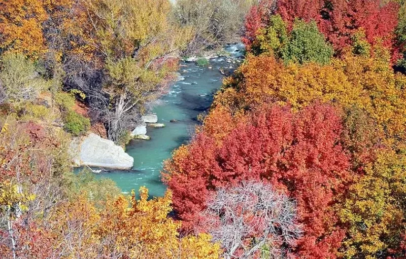 رودخانه کرج در پاییز