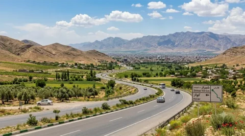 فاصله کوار تا شیراز